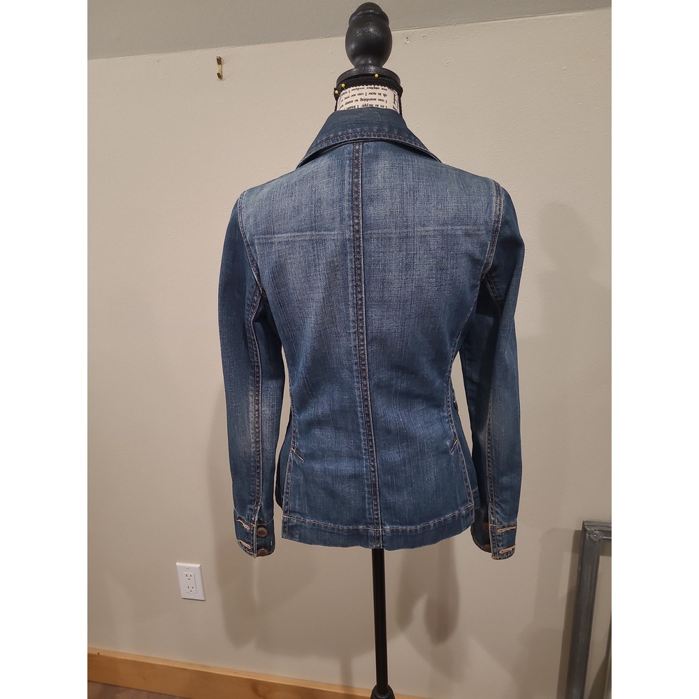 Banana Republic Denim Jean Jacket Blazer Women's SZ XS front pockets casual work - Picture 4 of 10